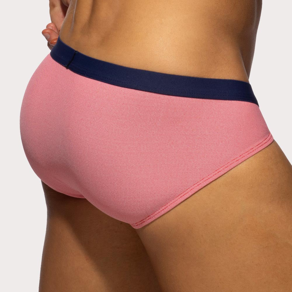 Addicted Pique Jeans Bikini Brief - Männer Slip mit schmalem Bund im Denim Look, back