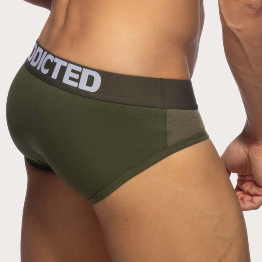 Addicted Flame Cotton Basic Brief - Slip mit breitem Bund und großzügigem Pouch aus angenehm soften Material, back