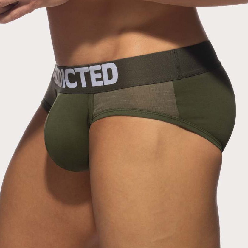 Addicted Flame Cotton Basic Brief - Slip mit breitem Bund und großzügigem Pouch aus angenehm soften Material, side