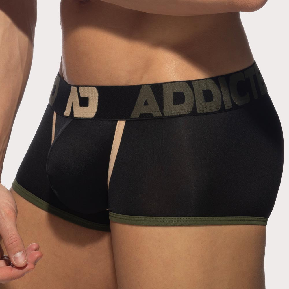 Addicted Naked Feeling Trunk - Microfaser Boxershorts mit Push-Up Funktion in schwarz, side