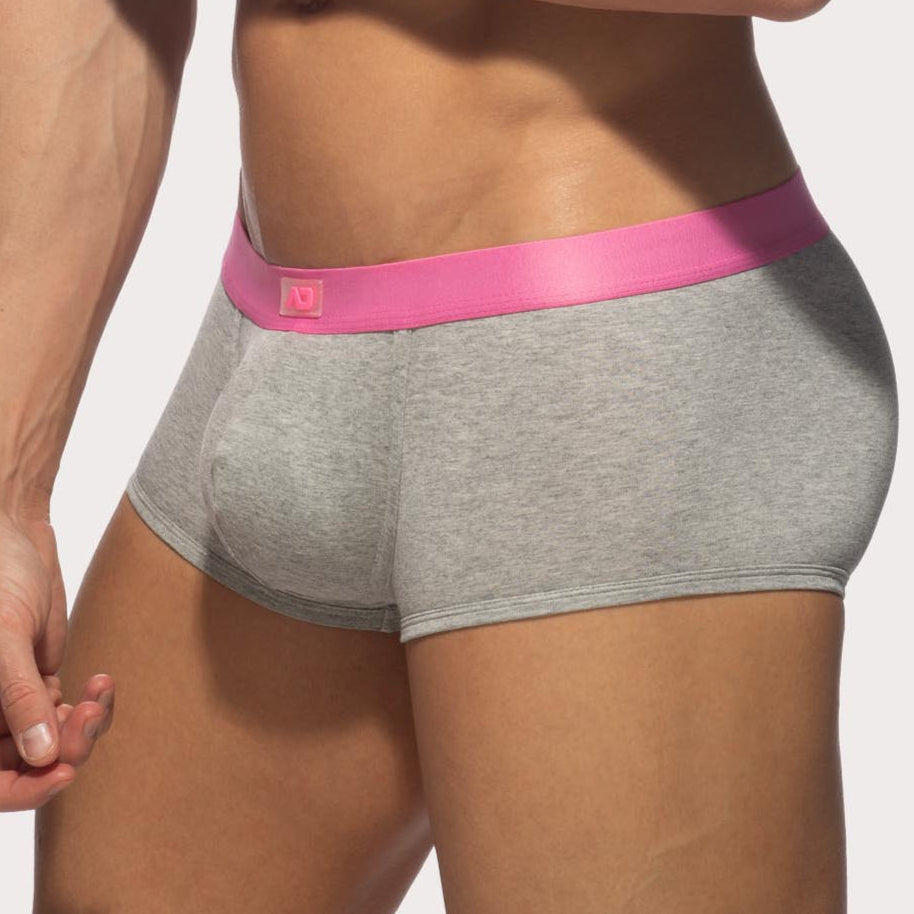 Addicted Second Skin Basic Trunk - Hellgraue Boxershorts aus weichem Material mit großzügigem Pouch, side