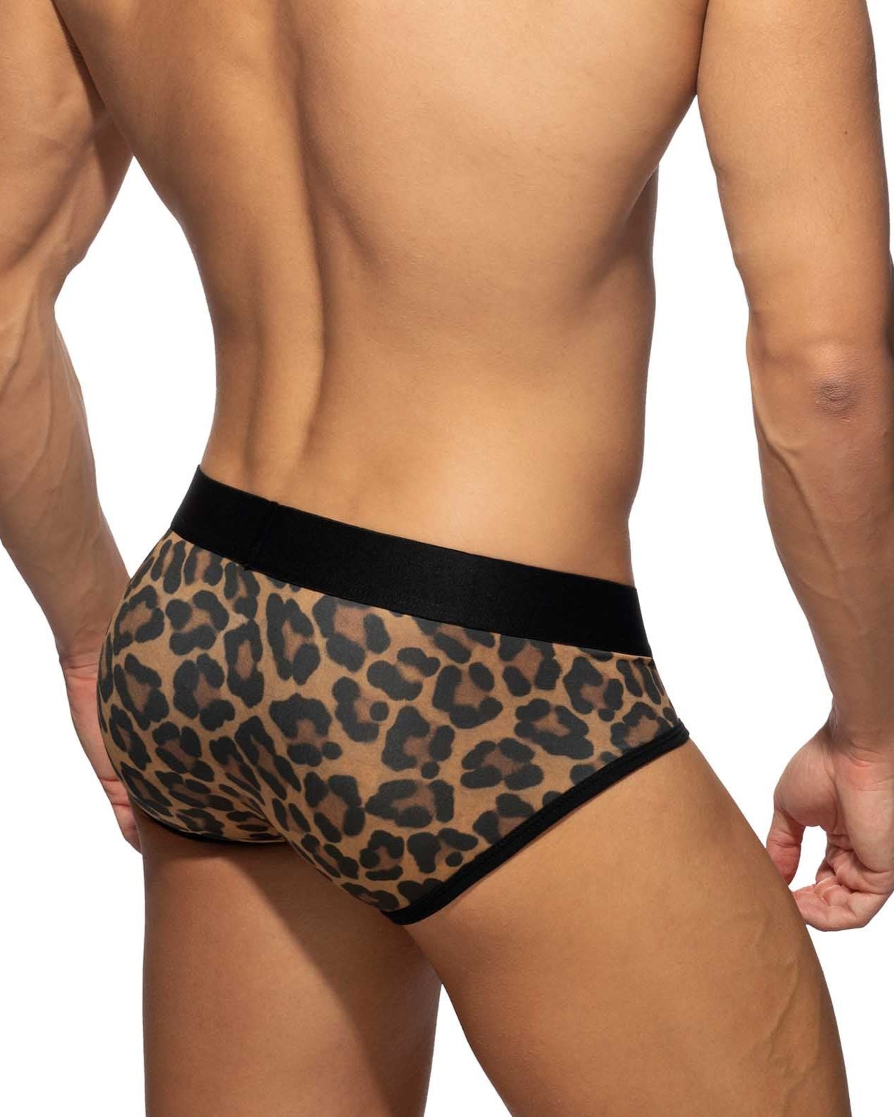 Addicted Leopard Fresh Brief - Sexy Männer Slip mit ausgefallenem Leopardenmuster, back