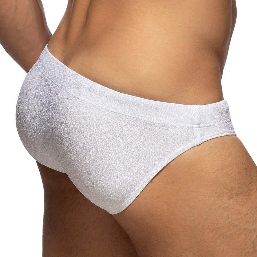 Addicted Badeslip 'Pique Speedo Swim Brief' white mit Push-Up Einlage, back