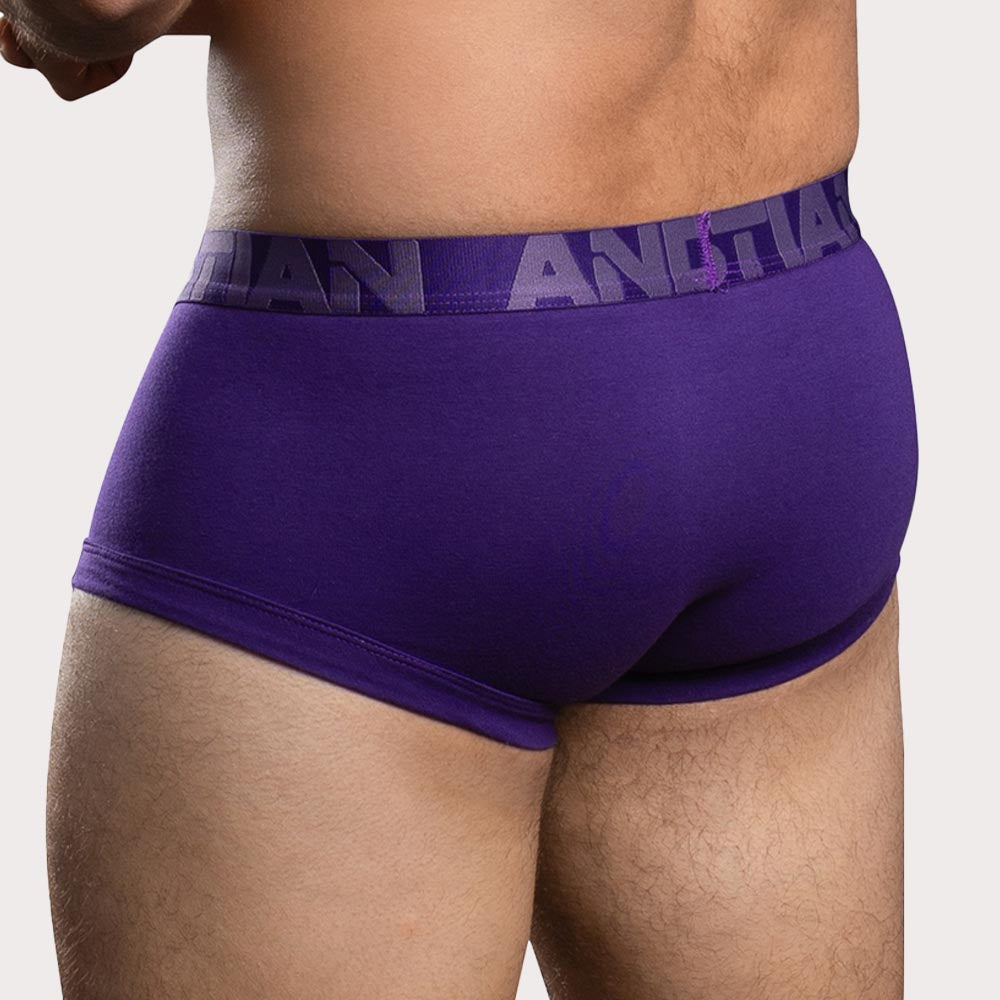 Andrew Christian C-Ring Boxer - Sexy Boxershorts mit integriertem Cock-Ring in lila, back