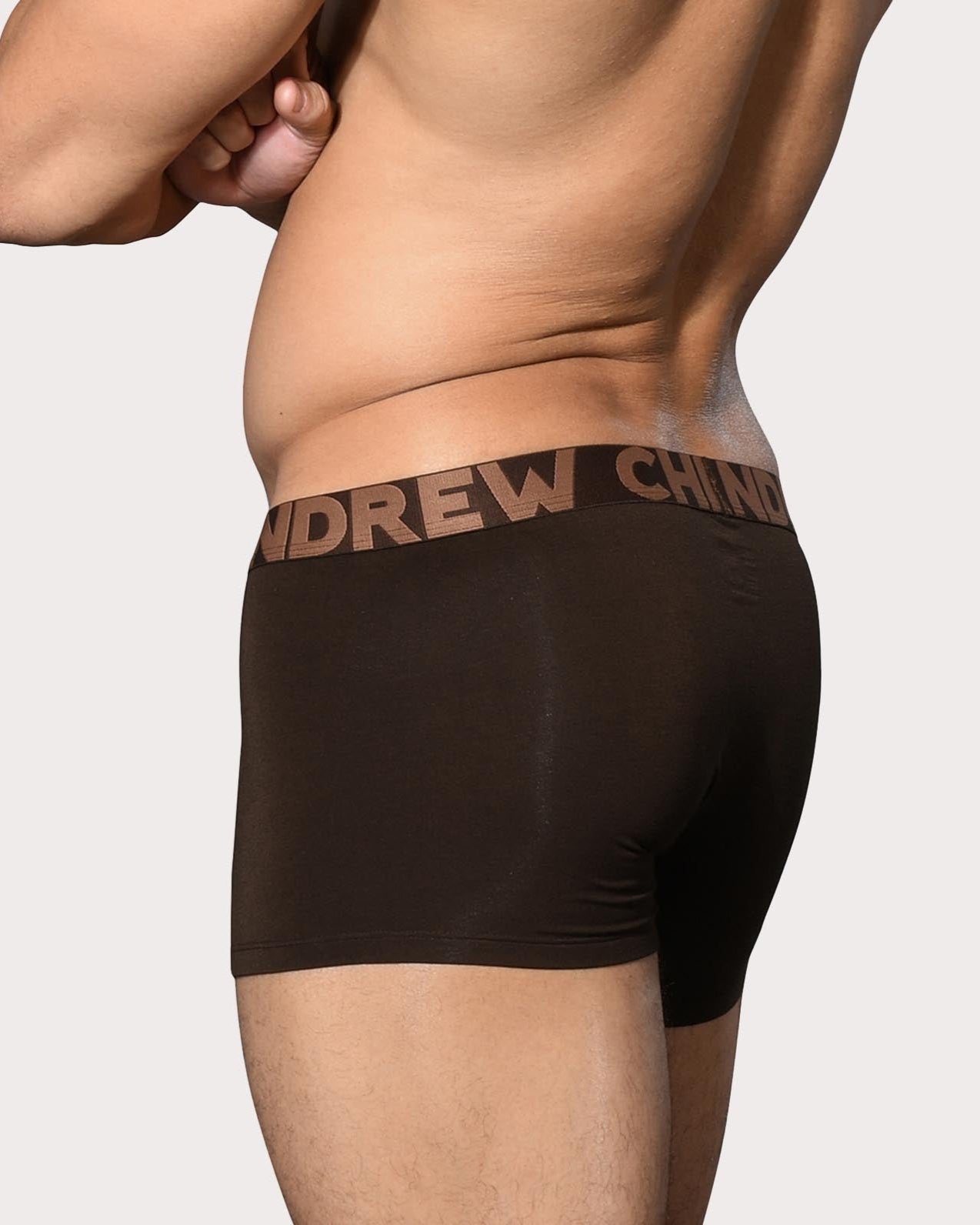 Andrew Christian Bamboo Boxer - Stylische Boxershorts mit Almost Naked® Pouch, braun, back, 53893275418950, 53893275451718, 53893275484486, 53893275517254