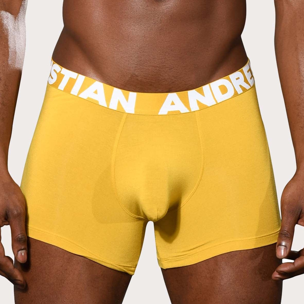 Andrew Christian Bamboo Boxer - Stylische Boxershorts mit Almost Naked® Pouch, gelb, 53890848915782, 53890848948550, 53890848981318, 53890849014086