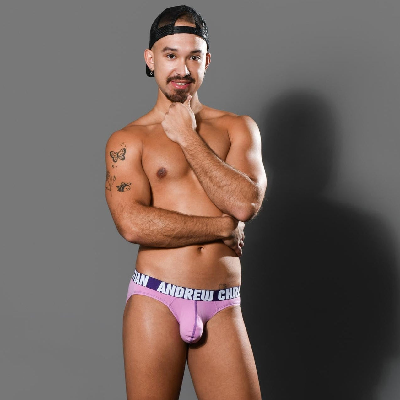 Andrew Christian Almost Naked Happy Brief - sexy Männer Slip in knalligen Farben, purple Lifestyle