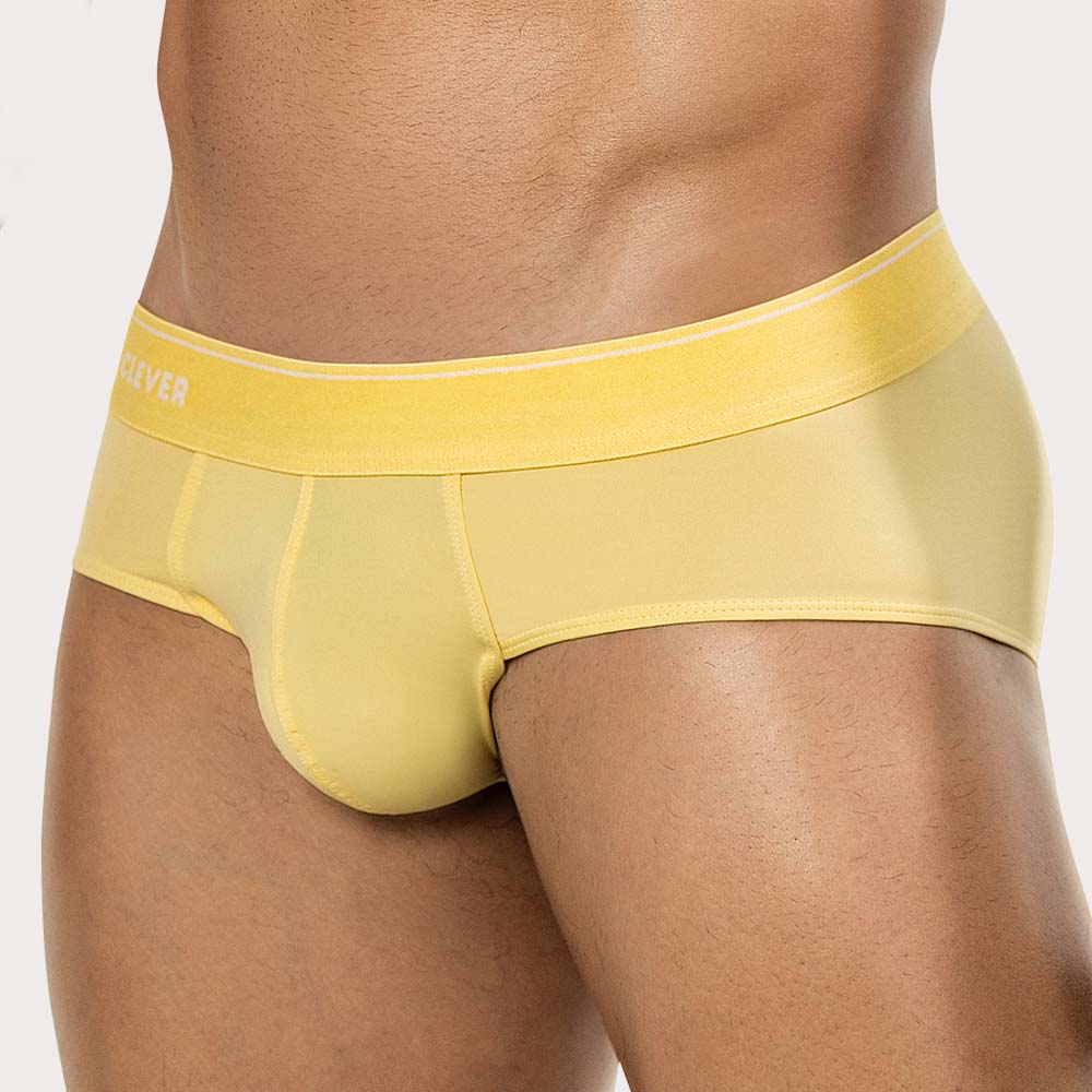 Clever Atnea Classi Brief - sportlicher Herrenslip aus Mikrofaser mit glatter Oberfläche und ergonomischem Pouch in gelb