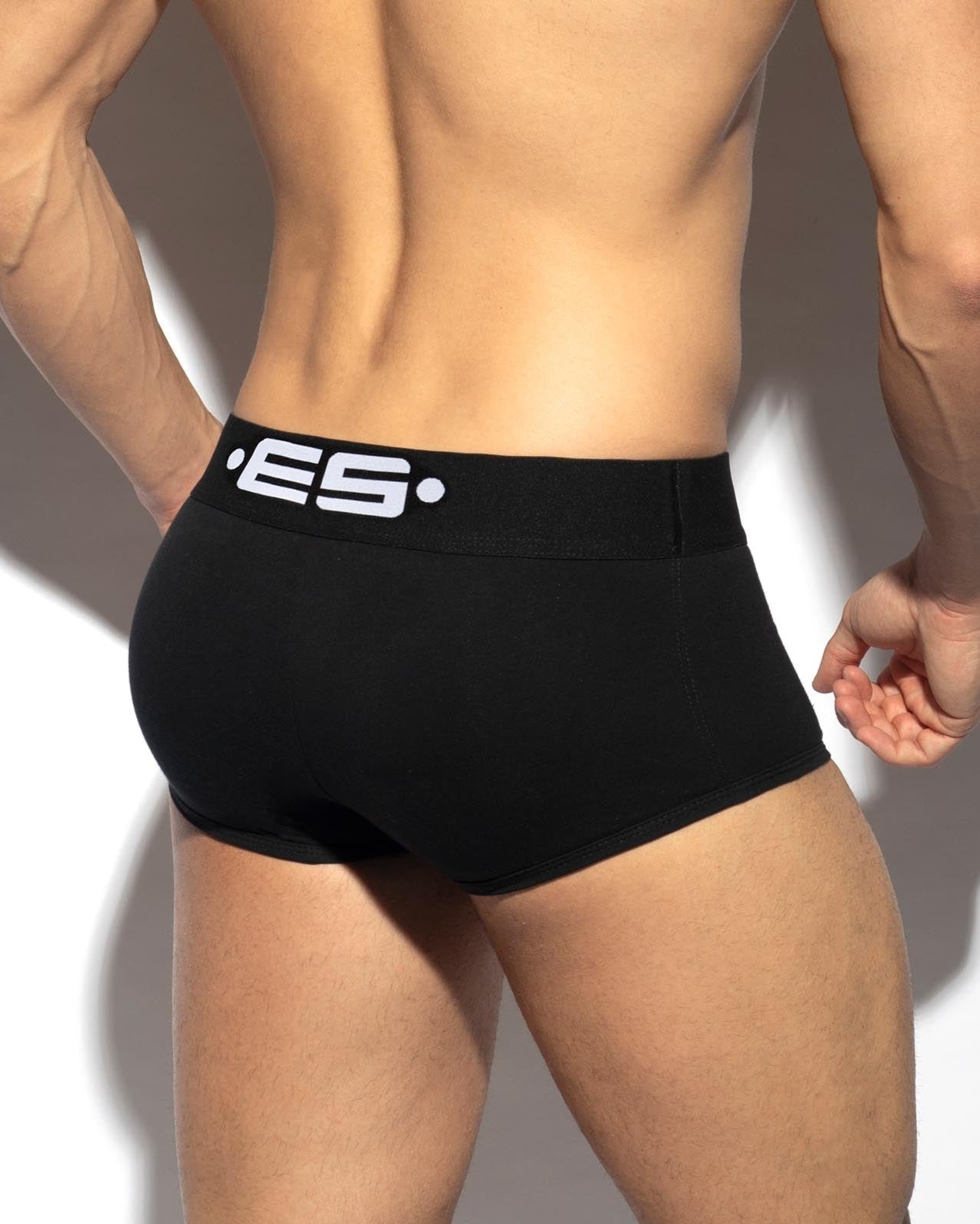 ES Collection Back Up Wondertrunk - Boxershorts mit Push-Up Einlage für den Po, schwarz