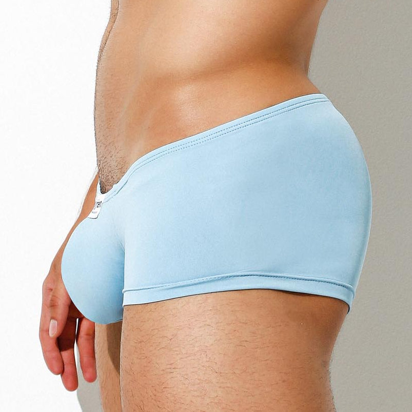 Intymen Di Blu Boxer - hellblaue Mini Pants mit großzügigem Pouch im Knappen Low-Rise Design, side