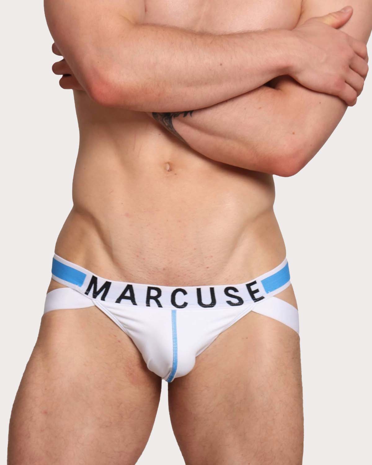 Marcuse Beckett Jock - Sportlicher Low-Rise Jockstrap für Männer mit softem Tragekomfort in weiß