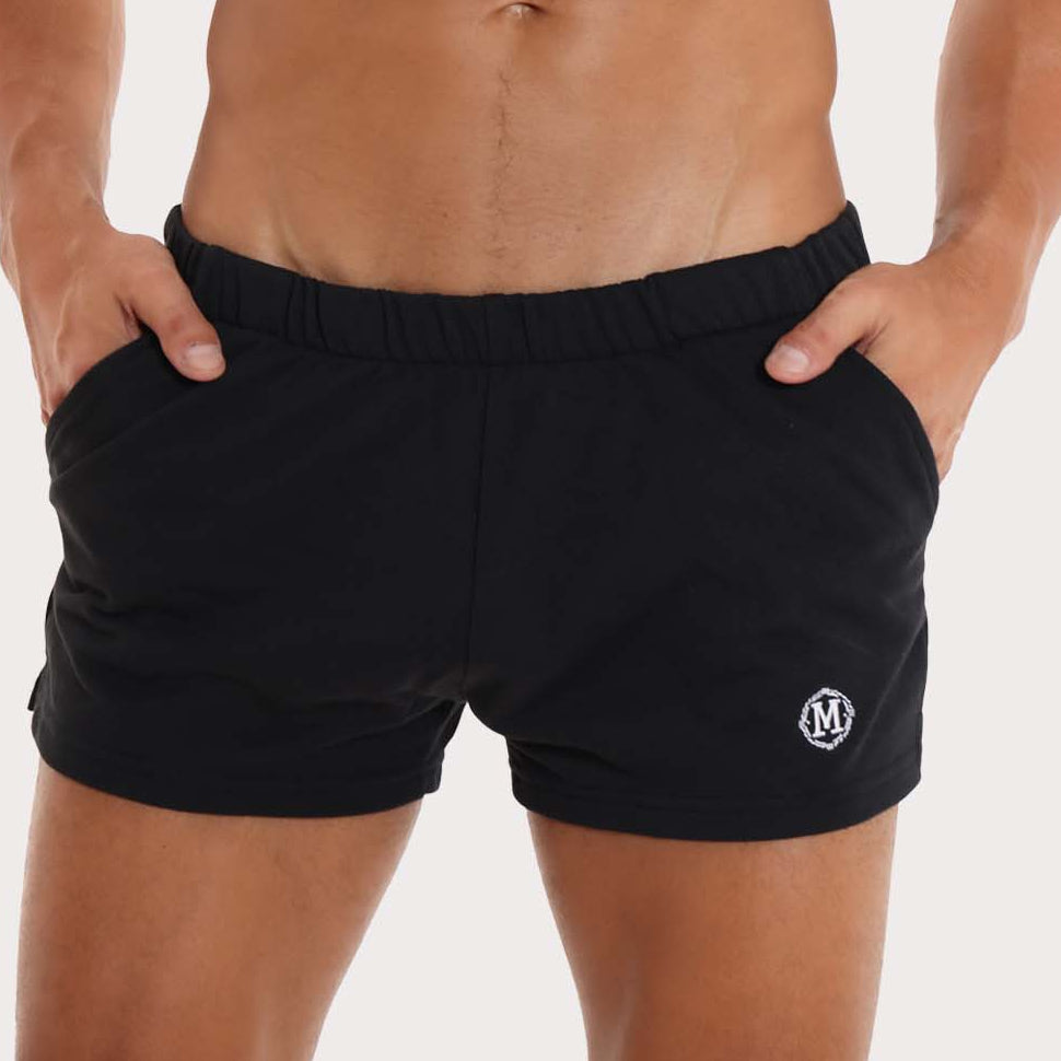 Marcuse Physical Shorts - Kurze Sporthose für Männer im Slim-fit Design in schwarz