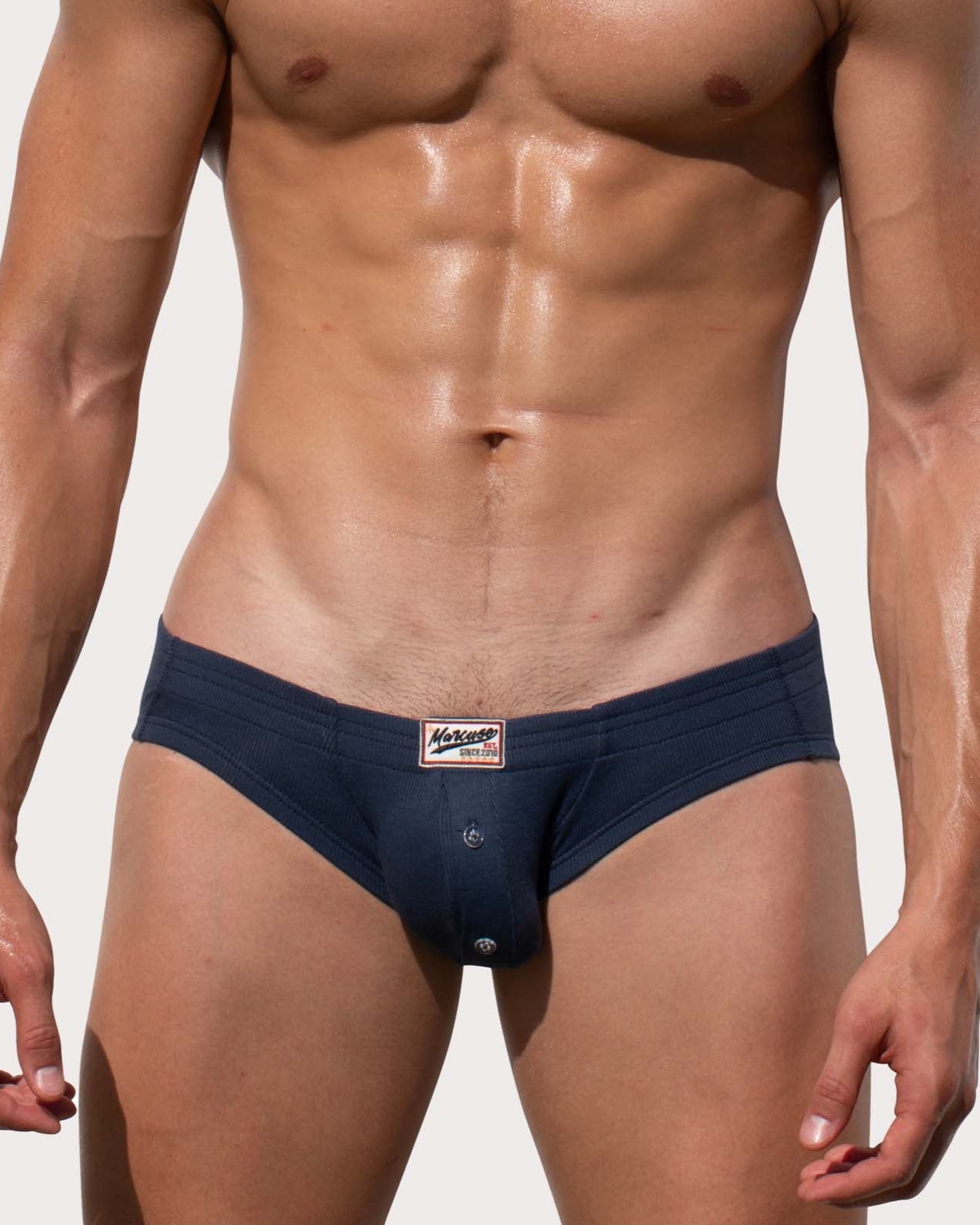 Waterboy Brief - Sexy Low-Rise Slip für Männer mit Knopf-Eingriff, navy