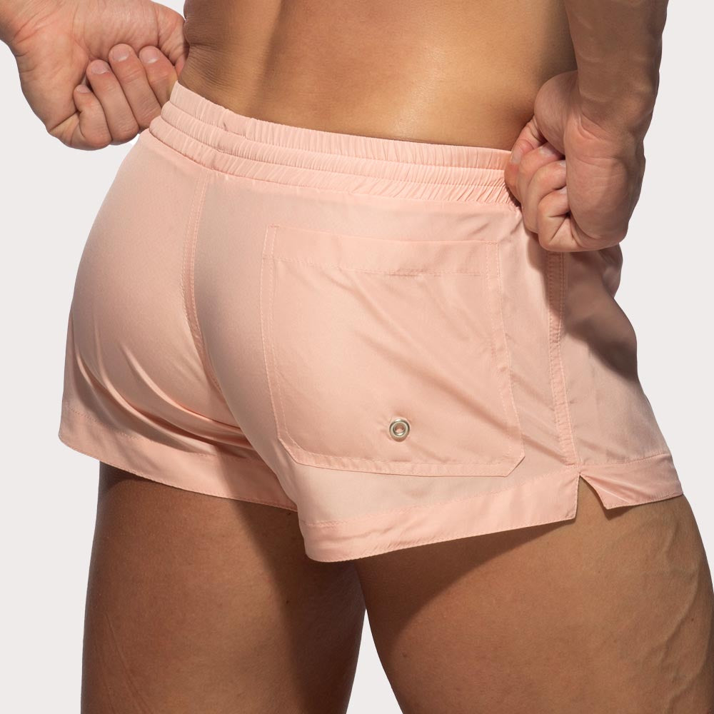 Addicted Basic Swim Short - knappe Slim-Fit Badeshorts für Männer in Baby Pink, back