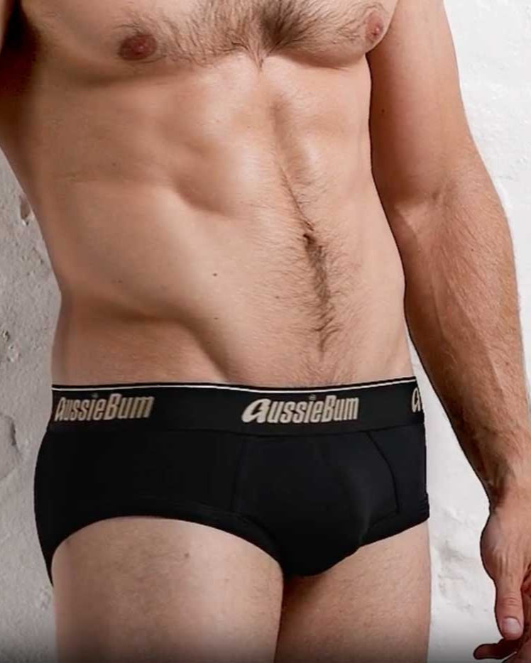Aussiebum Slip 'Cottonsoft Brief' black - komfortabler Slip für Männer mit perfekter Passform