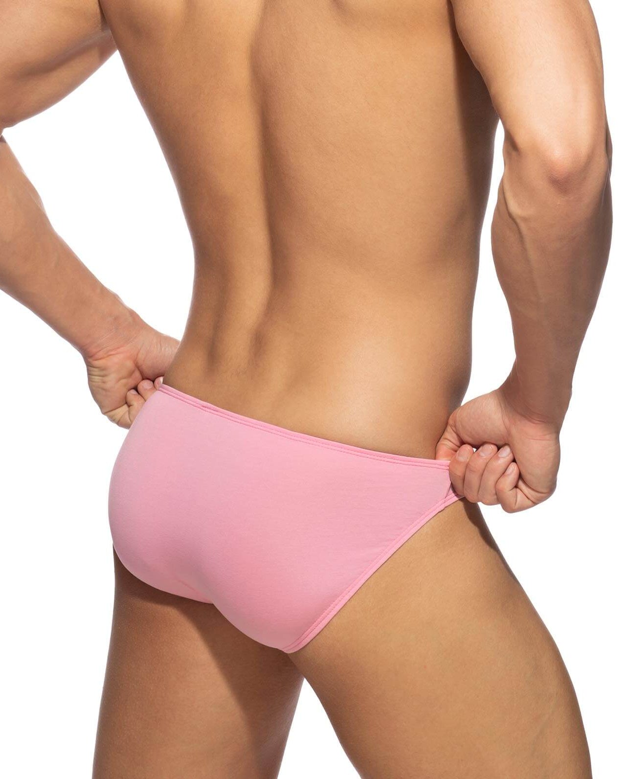 knapp geschnittener Mini Slip 'COTTON BIKINI BRIEF' von Addicted Underwear in pink, Rückansicht