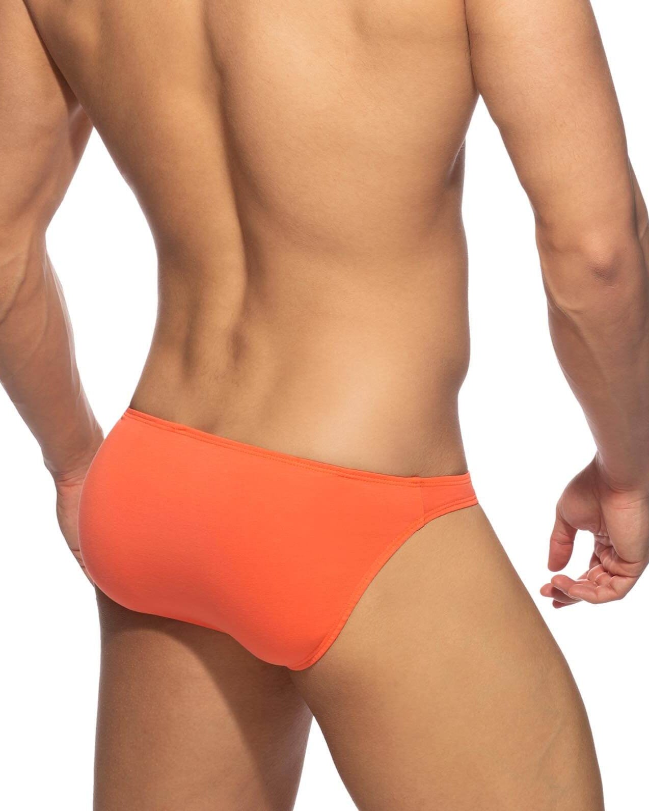 knapp geschnittener Mini Slip 'COTTON BIKINI BRIEF' von Addicted Underwear in coral, Rückansicht