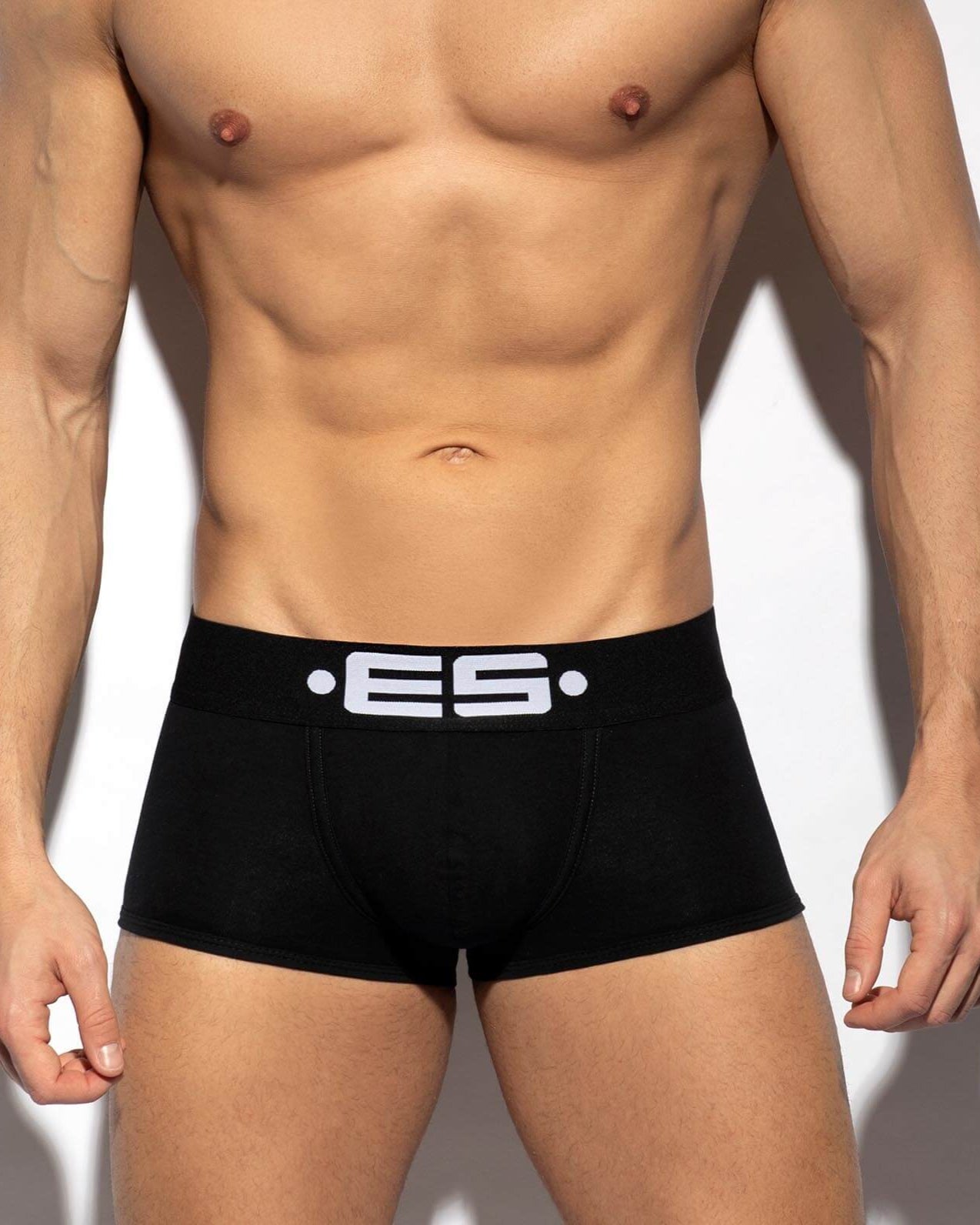 ES Collection Pack Up Wondertrunk - Boxershorts mit Push-Up Einlage für Männer, schwarz, Frontansicht