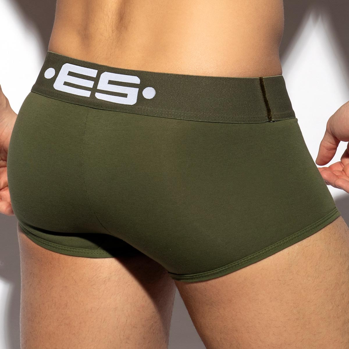 ES Collection Pack Up Wondertrunk - Boxershorts mit Push-Up Einlage für Männer, khaki, Rückansicht