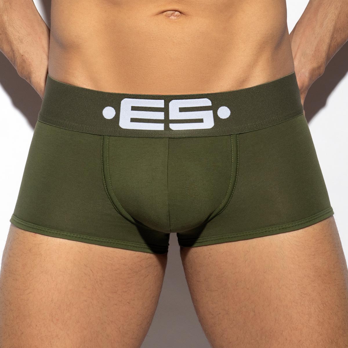 ES Collection Pack Up Wondertrunk - Boxershorts mit Push-Up Einlage für Männer, khaki, Frontansicht