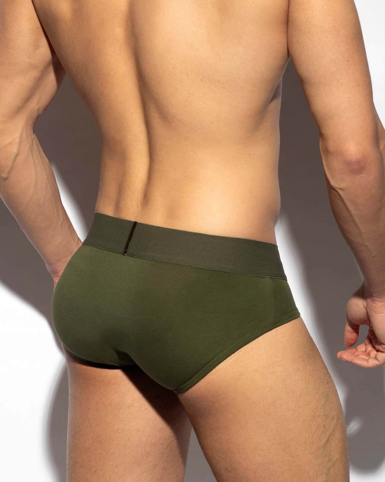 ES Collection Pack Up Wonderbrief - Herren Slip mit Push-Up Einlage, khaki, Rückansicht