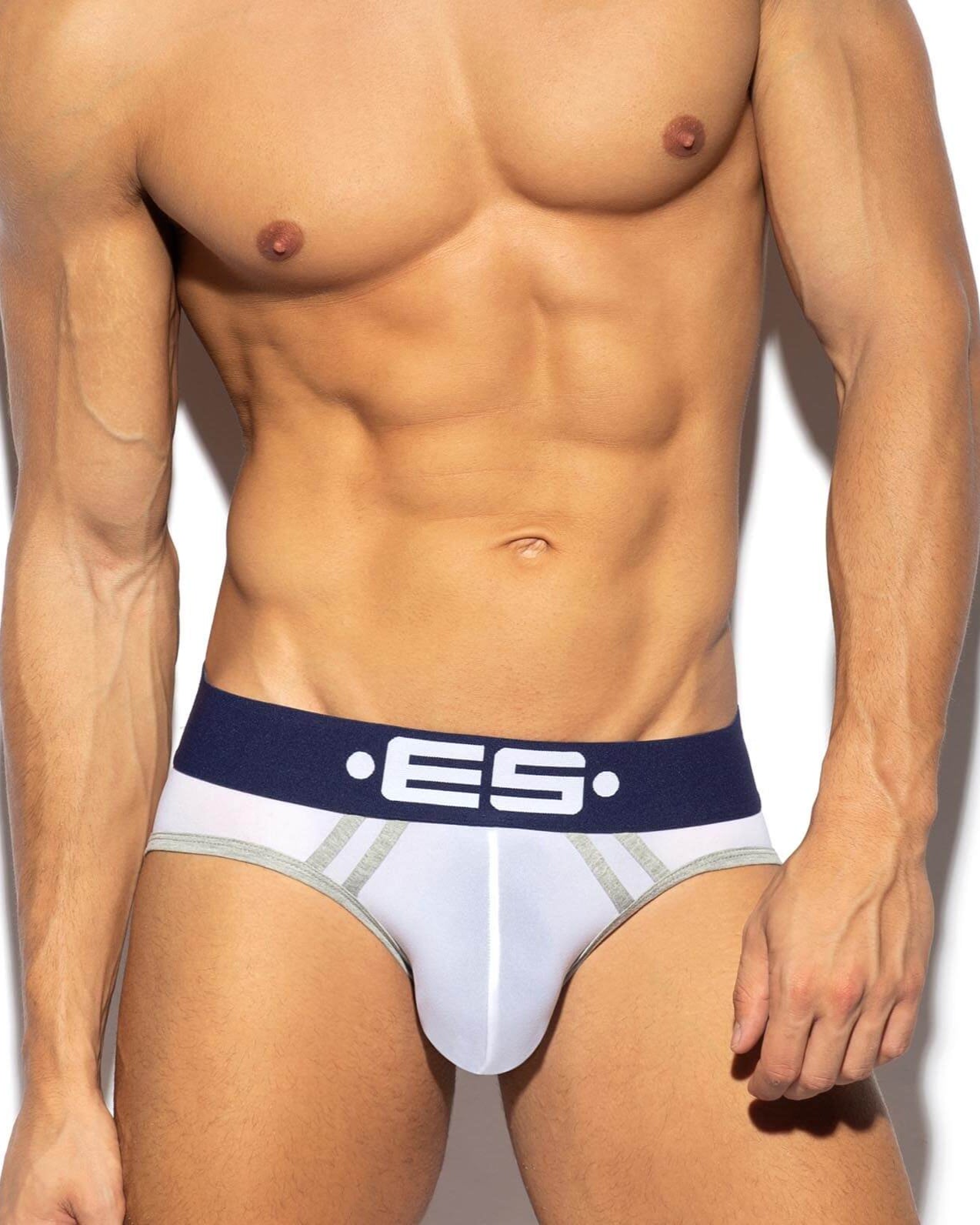 Sexy Microfaser Herren Slip 'SPORTIVE BRIEF' von ES Collection in weiß