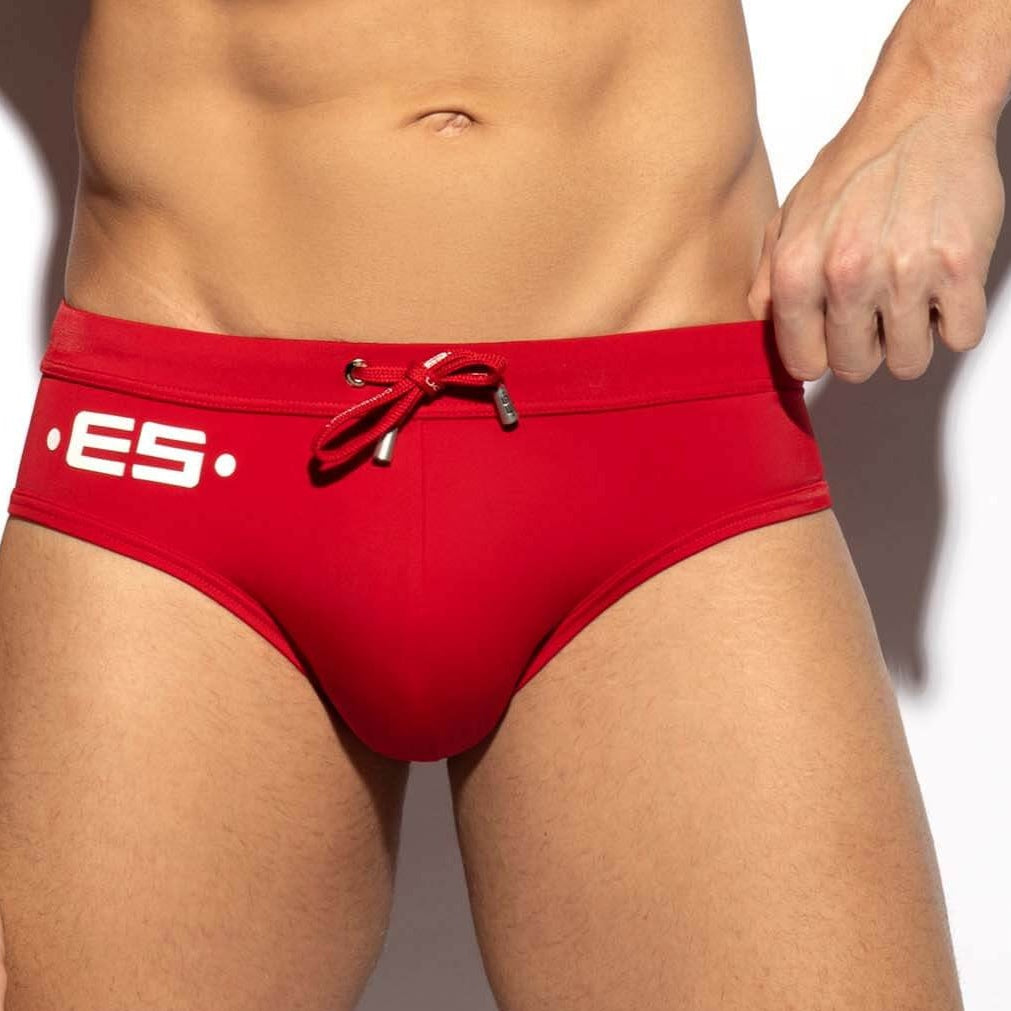 Push Up Badeslip 'Europe Swim Brief' von ES Collection Swimwear in rot