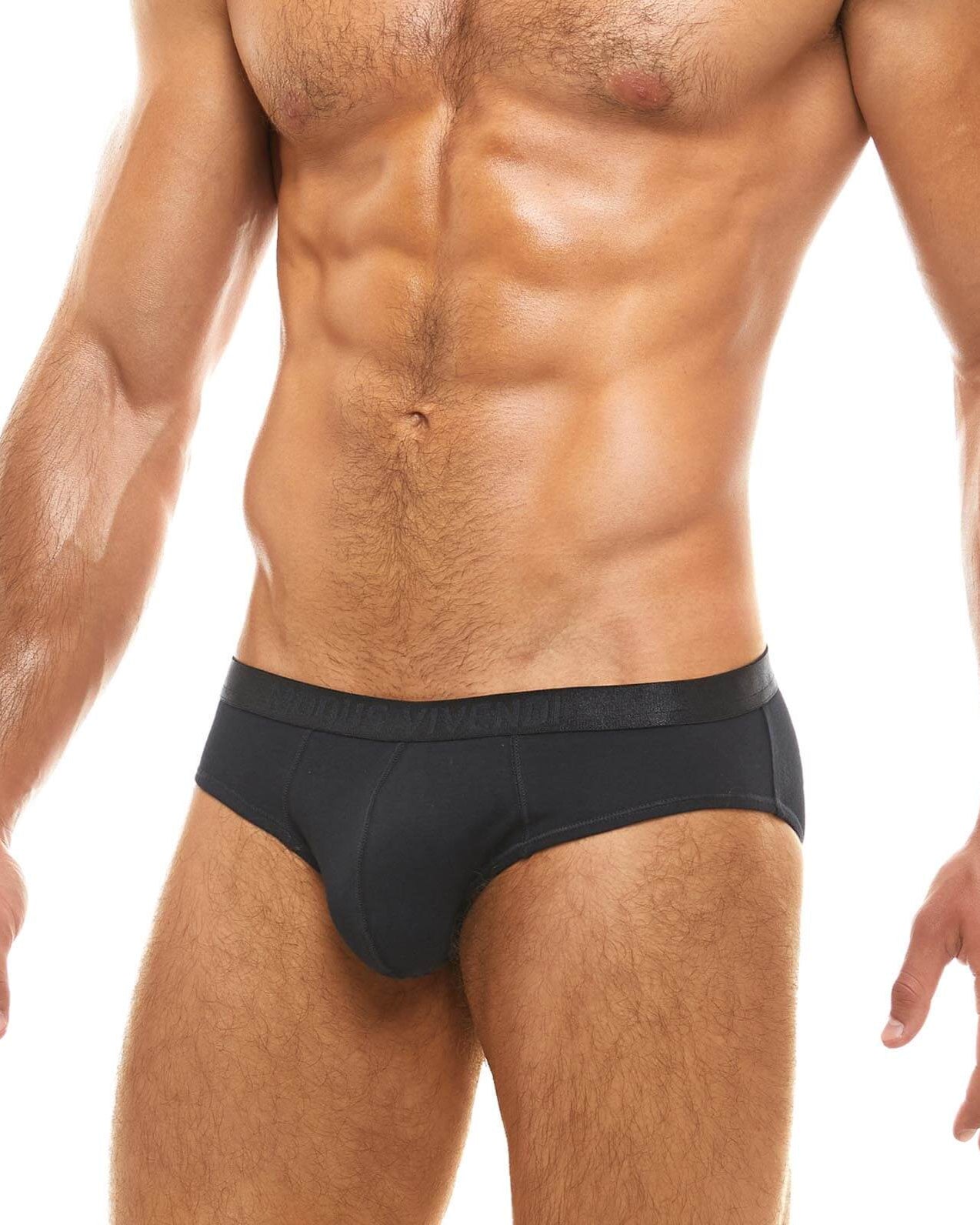 schwarzer Herren Slip 'Modus Vivendi Classic Brief' Seitenansicht