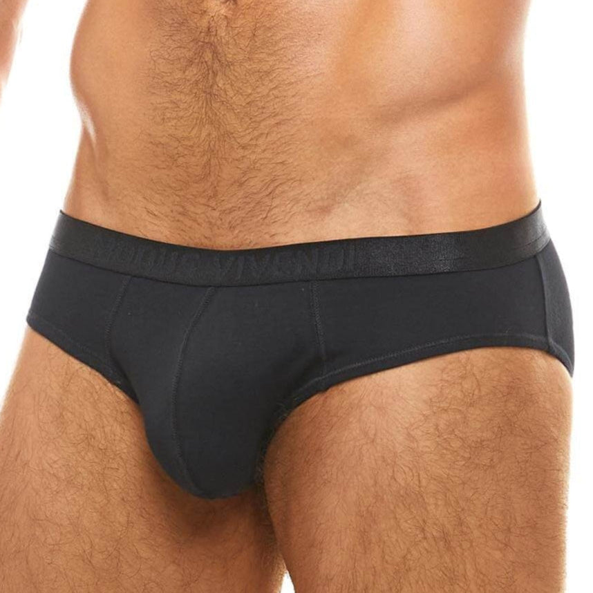 schwarzer Herren Slip 'Modus Vivendi Classic Brief' Seitenansicht