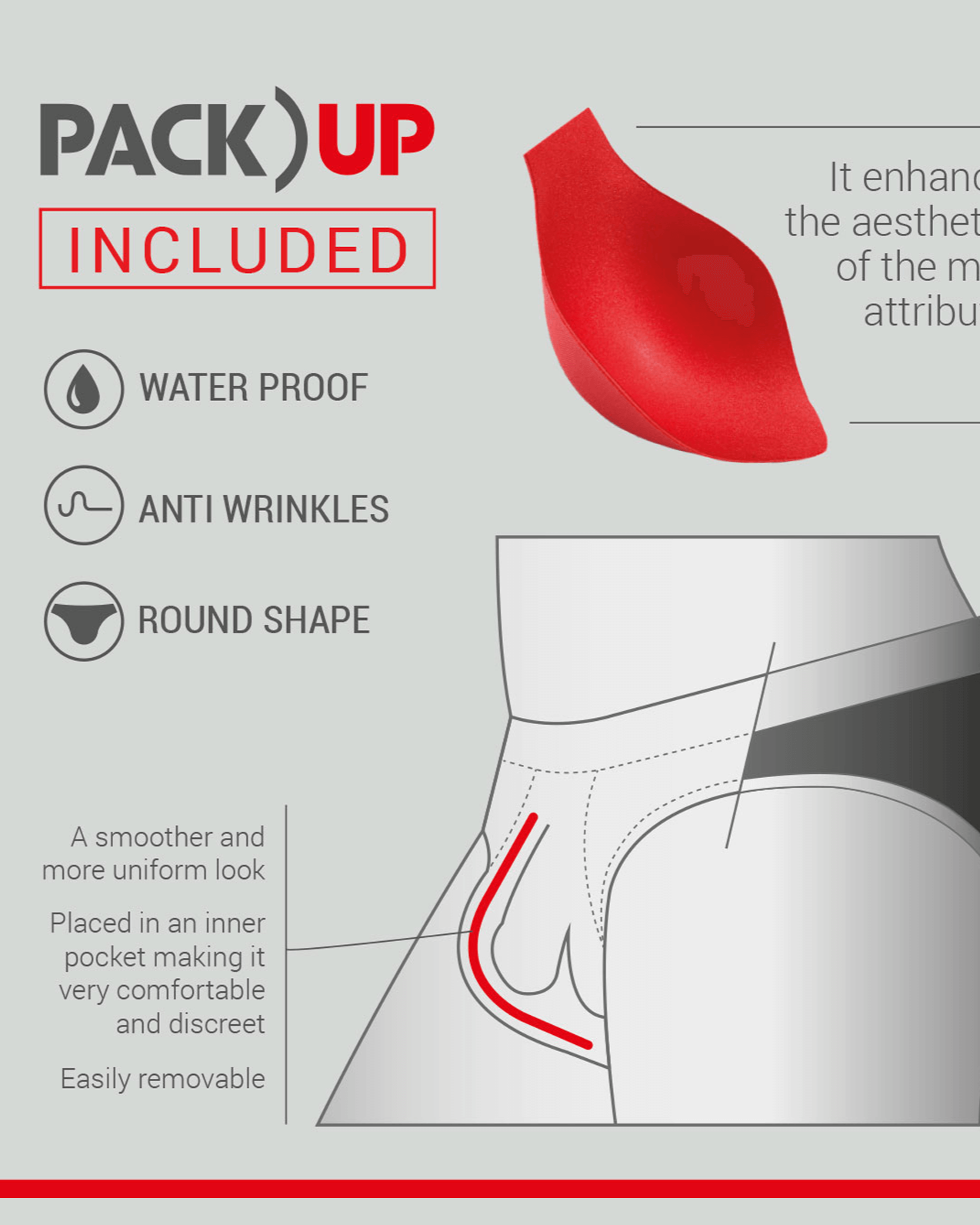 ES Collection 'PACK UP' Push Up Einlage