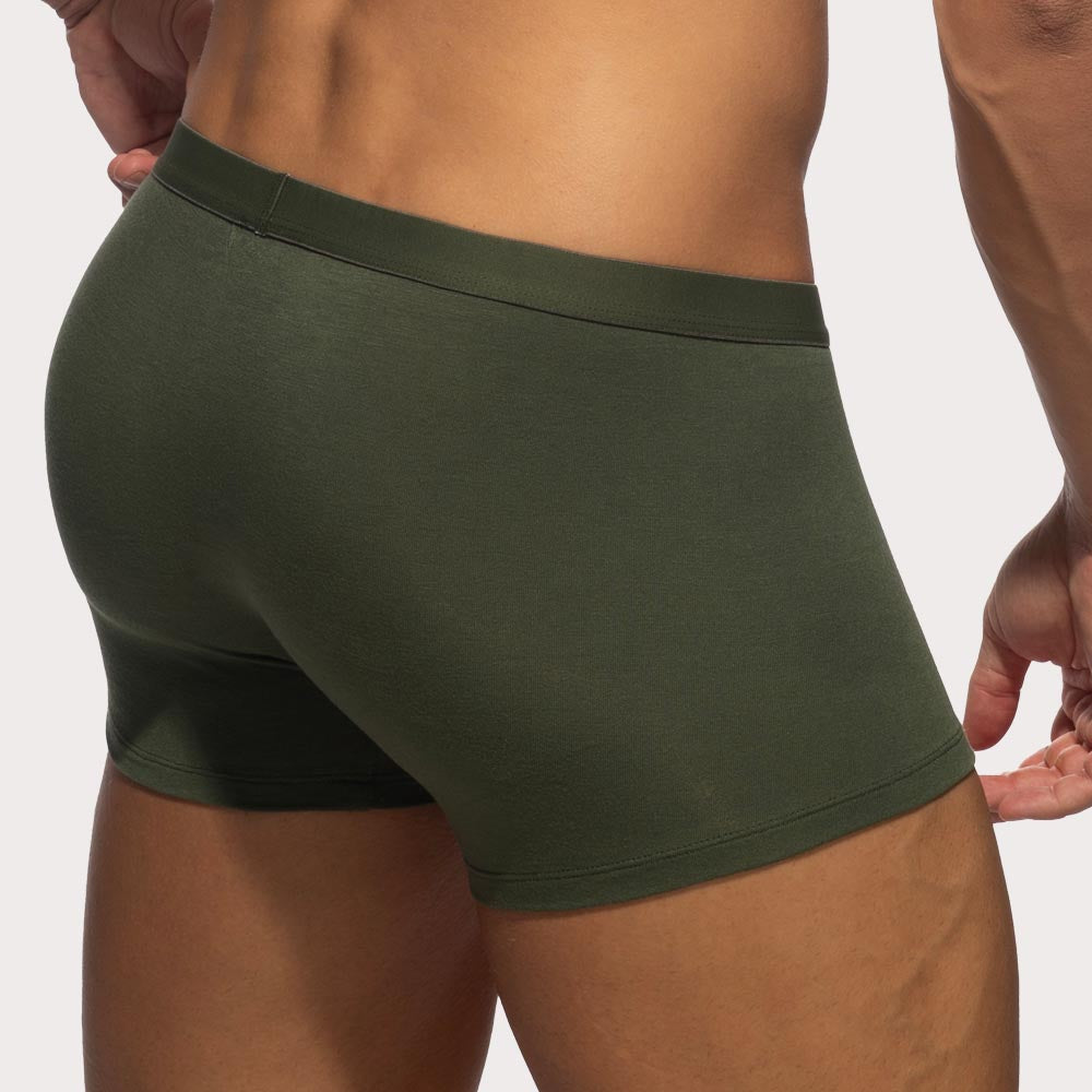 Addicted Bamboo Skin Layer Trunk - Boxershorts mit extra großem Pouch aus weicher Bambus-Viskose in khaki, back