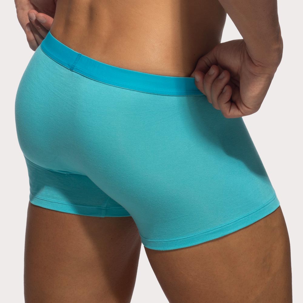 Addicted Bamboo Skin Layer Trunk - Boxershorts mit extra großem Pouch aus weicher Bambus-Viskose in türkis, back