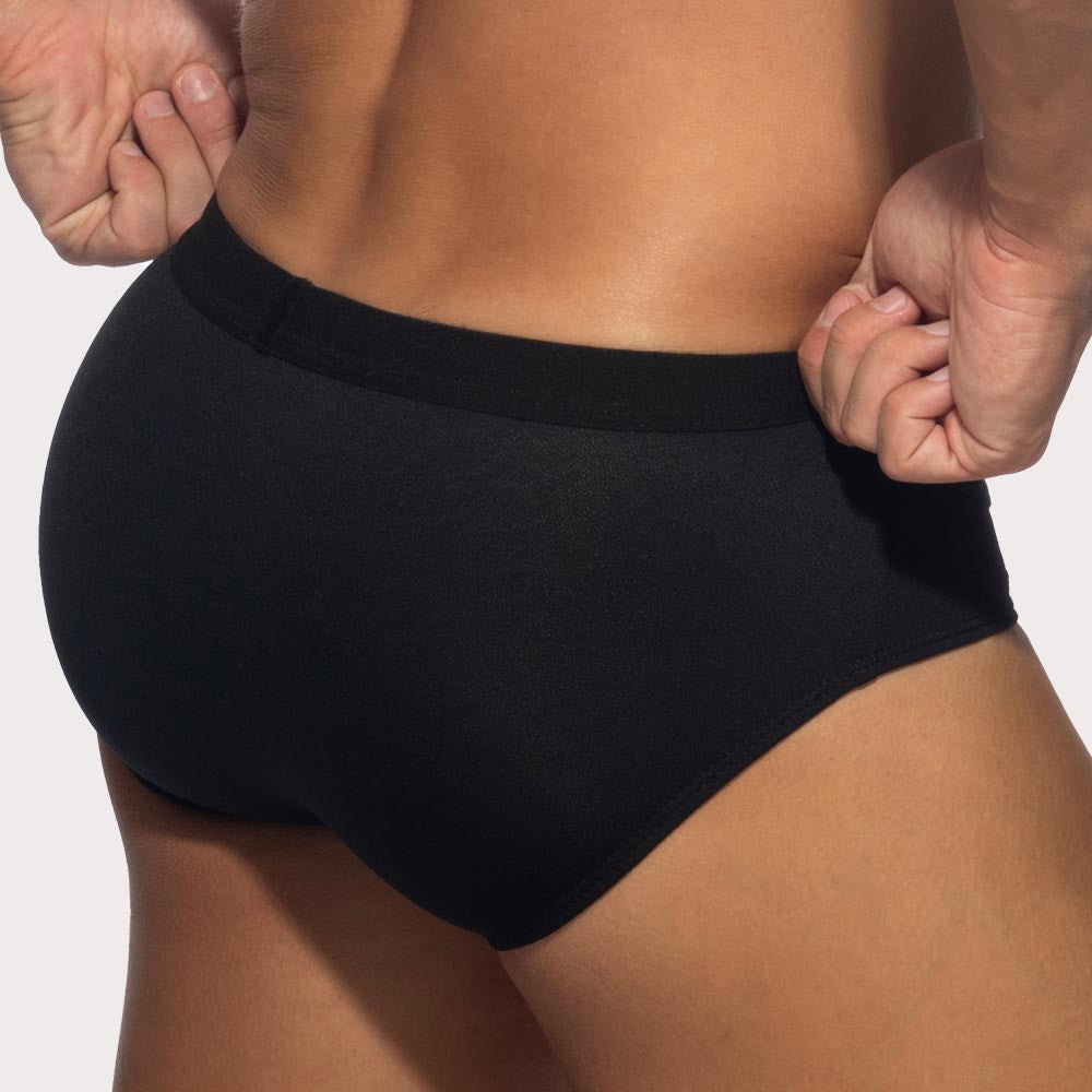 Addicted Looma Brief - Minislip für Männer im Low-Rise Design aus Mikrofaser mit Struktur in schwarz, back