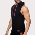 Sleevless Band Cotton Hoody