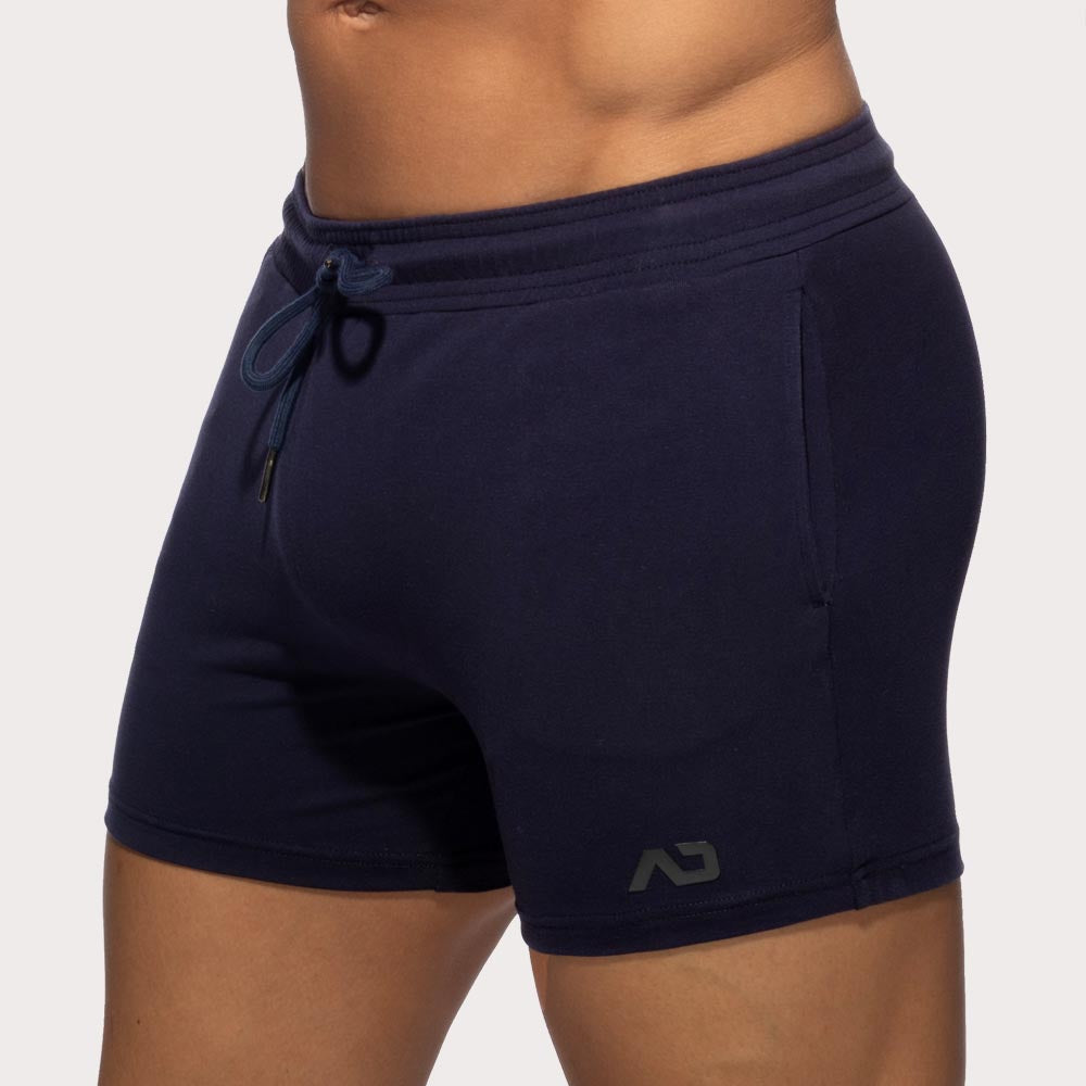Addicted AD Cotton Gym Shorts - Kurze Sporthose aus weichem Baumwoll-Stretchgewebe im Slim-Fit Design in navy-blau