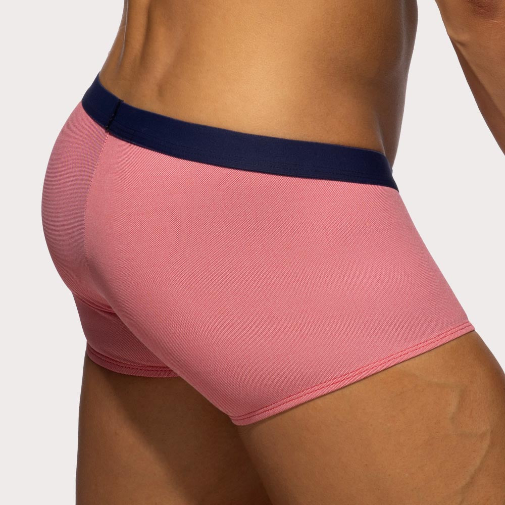 Addicted Pique Jeans Trunk - Boxershorts mit farblich abgesetztem Bund im Denim Style, back