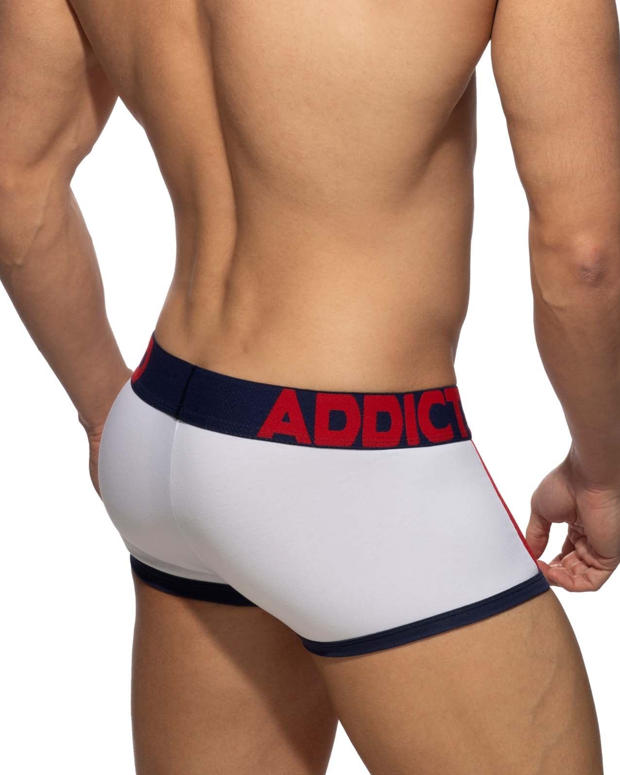 Addicted Sports Padded Trunk - sportliche Boxershorts mit Push-Up Einlage, weiß, back