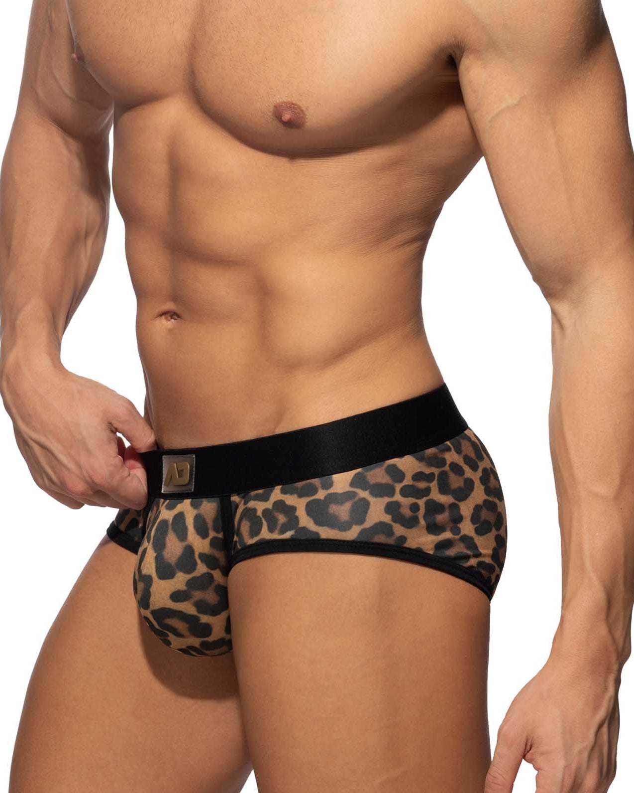 Addicted Leopard Fresh Brief - Sexy Männer Slip mit ausgefallenem Leopardenmuster, side