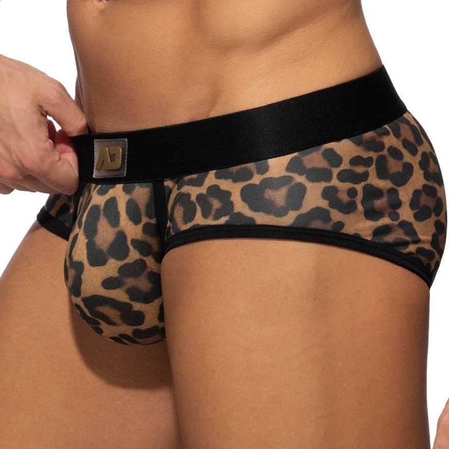 Addicted Leopard Fresh Brief - Männer Slip mit ausgefallenem Leopardenmuster, side
