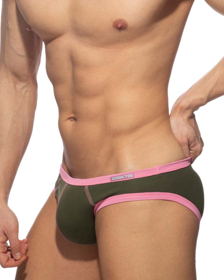 Addicted Twink Cotton Brief khaki, side