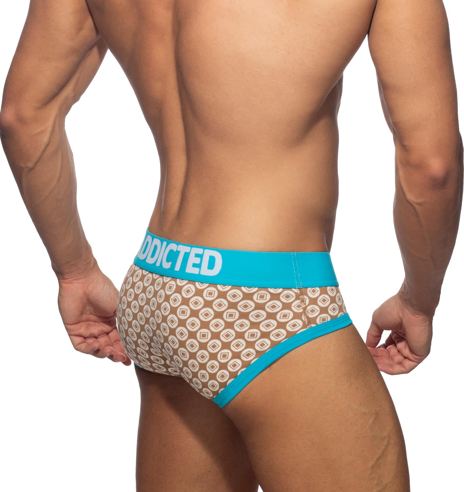Addicted Gemoetric Brief - Stylischer Slip für Männer mit geometrischem Print, back