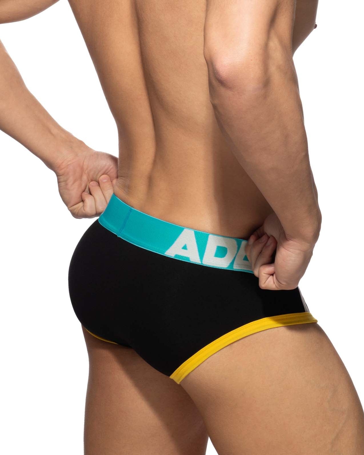 Addicted Sports Padded Brief - sportlicher Männer Slip mit Push-Up Einlage, schwarz, back