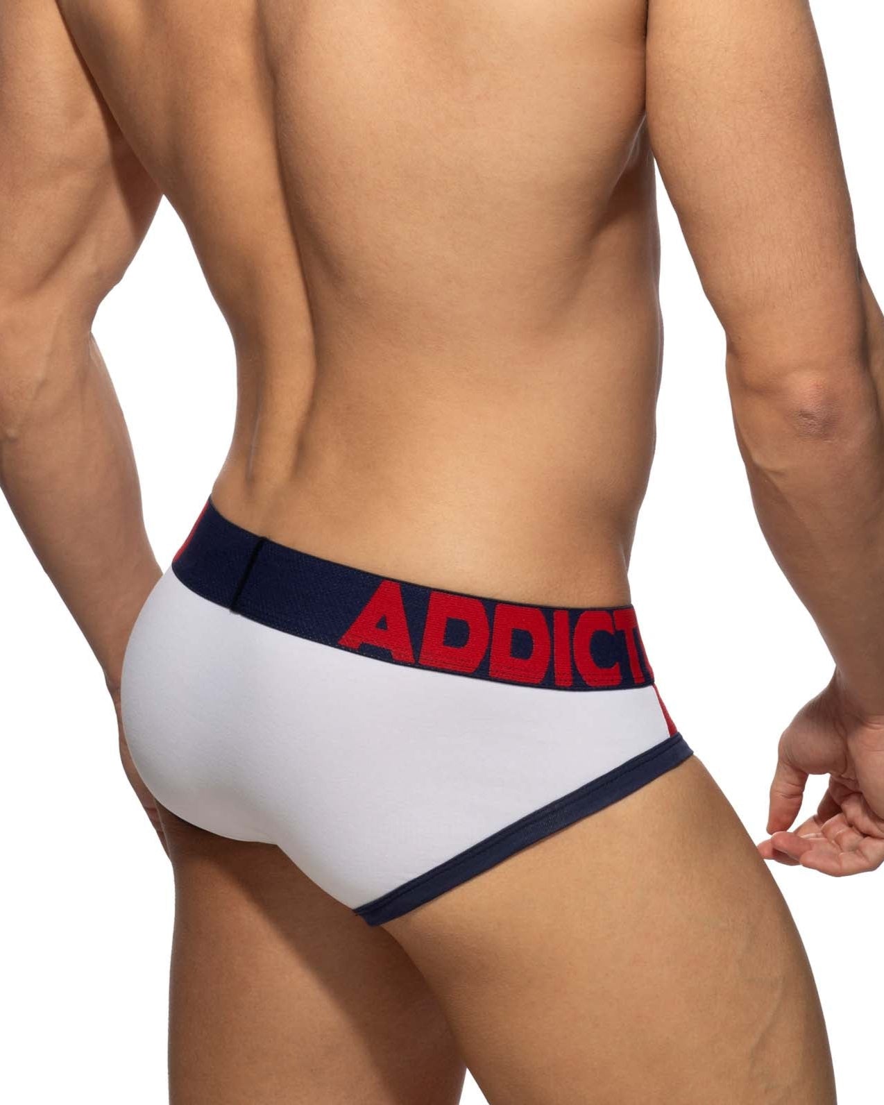 Addicted Sports Padded Brief - sportlicher Männer Slip mit Push-Up Einlage, weiß, back