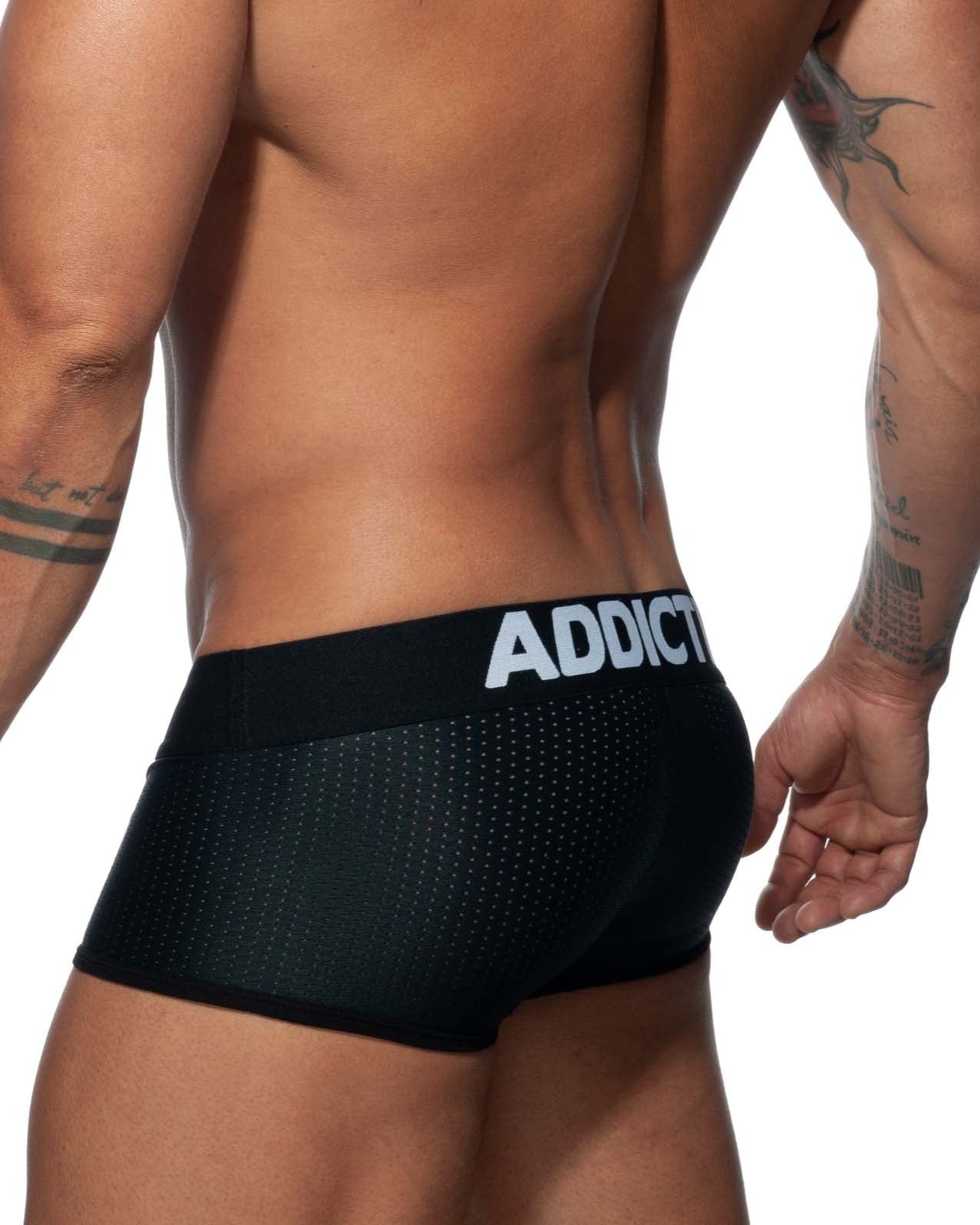 Auffällige Boxershorts 'Push Up Mesh Trunk' von Addicted Underwear in schwarz, back