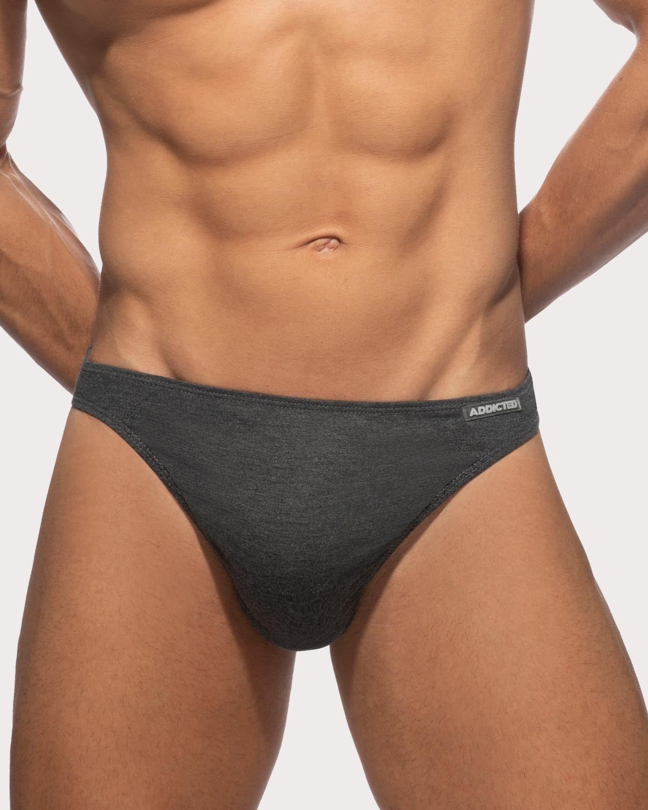 Addicted Herren String-Tanga 'Cotton Thong' AD986 grey, front, 54093843136838, 54093843169606, 54093843202374, 54093843235142, 54093843267910