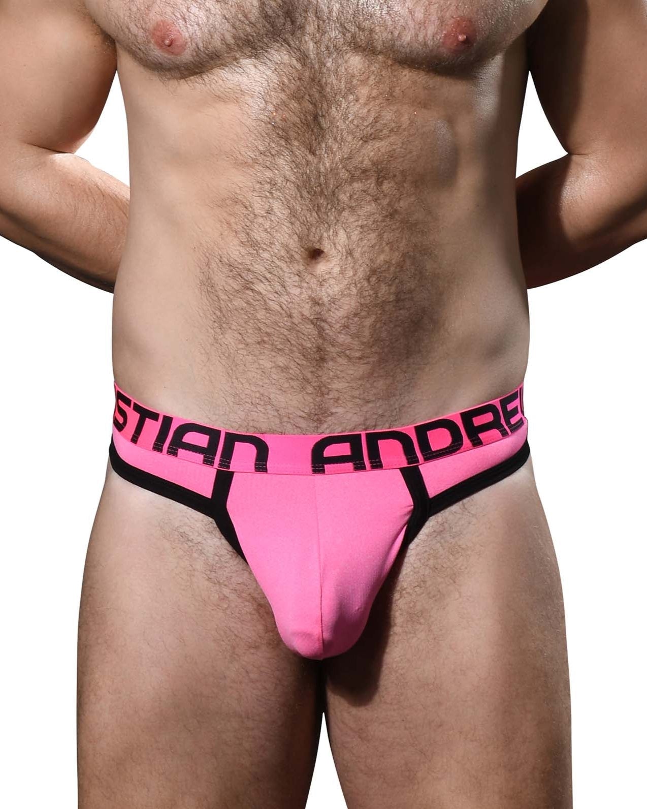 Andrew Christian Hottie Thong pink, front