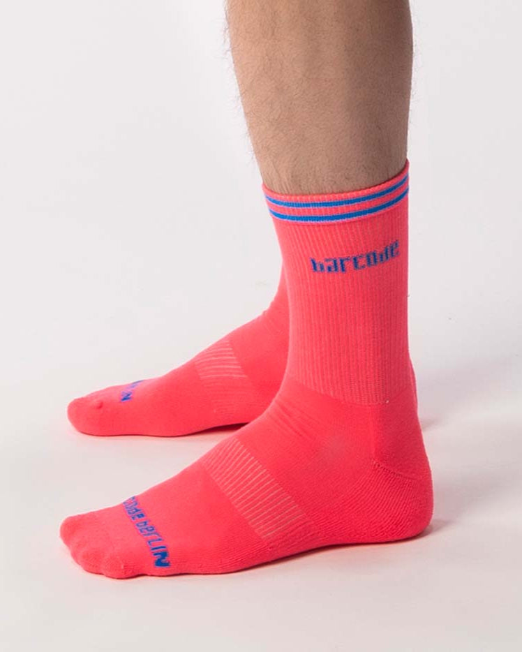 Barcode Berlin Sportsocken 'Festival Socks' neon pink
