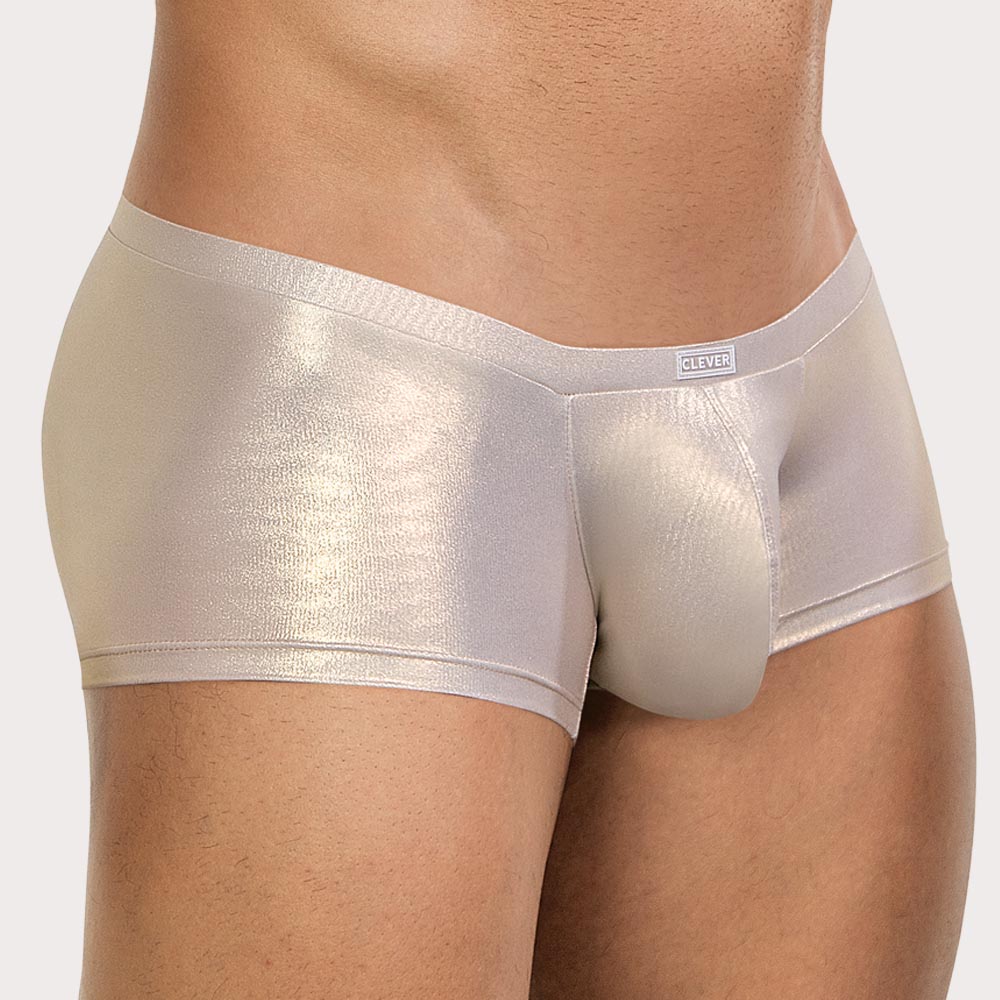 Clever Nemesis Latin Trunks - Low-Rise Herren Boxershorts mit vorgeformtem Pouch ud Metallic Effekt, side
