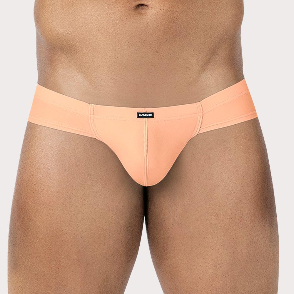 CUT4MEN Cheeky Brief - Herren Slip im String-Tanga Design aus der SP4NDEX BREEZE Kollektion in peach