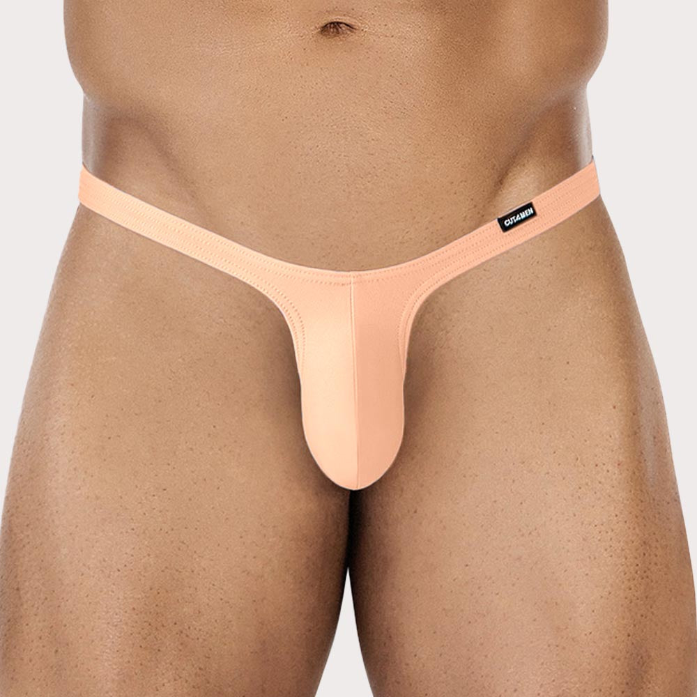 Cut4Men SP4NDEX BREEZE Micro Thong - ultraknapper Herren String-Tanga aus elastischer Mikrofaser in peach